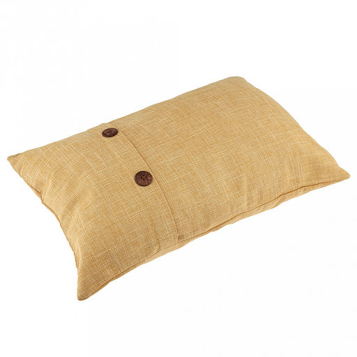 Наволочка декоративная 32х50см Пуговицы горчичный, 2-х сторонняя, искусственная ткань, подкладка-флизелин, на молнии (Китай) - Домашняя мода фото 7