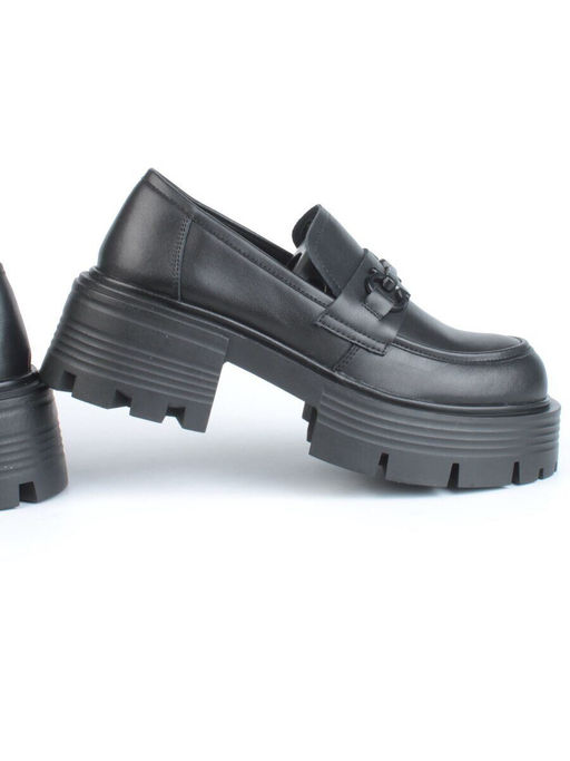 03-C1805-1 BLACK Лоферы женские (натуральная кожа)