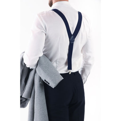 Подтяжки взрослые, ширина 3.5 см, цвет тёмно-синий - Simaland фото 2