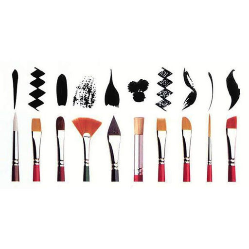 Цена за 2 шт. Набор кистей для рисования, синтетика, 5 штук: №: 1, 2, 3, 4, 5, Calligrata, круглые, деревянная ручка