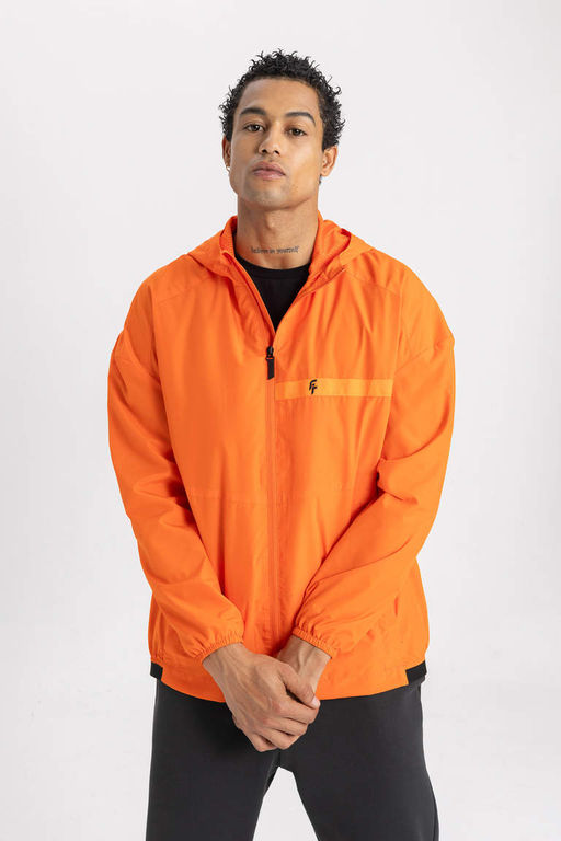 Водоотталкивающее пальто приталенного кроя с сетчатой подкладкой и капюшоном DeFactoFit  фото 4