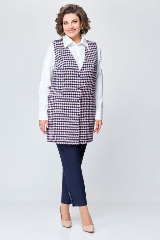 Блуза Swallow 803.2 черный+серебряный узор фото 125