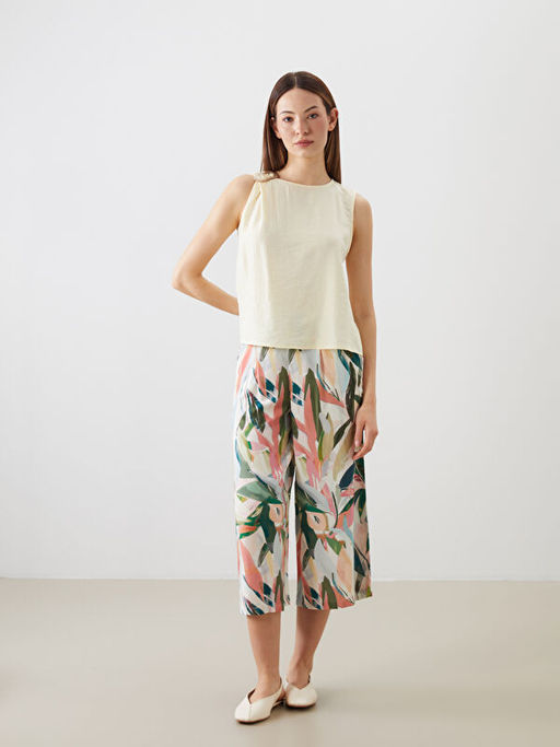 Bisiklet Yaka Dokulu Bluz