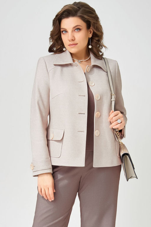 Жакет FITA 20754 капучино + бежевый  фото 8