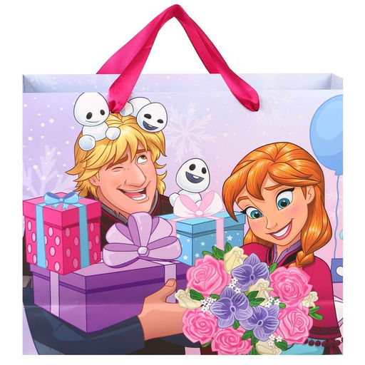 Пакет подарочный, 31×26×11 см, упаковка, Холодное сердце