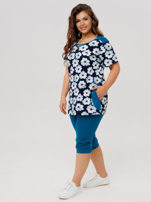 Костюм женский К-223 (кулирка) Индиго