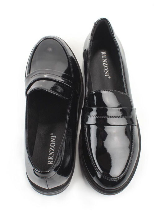 03-DCO163-1 BLACK Лоферы женские (натуральная кожа)