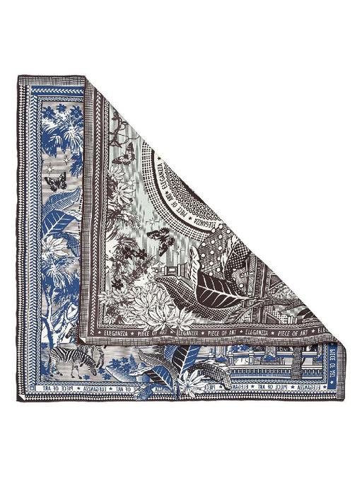 Платок жен. шелк 90х90 E04-8376-16 - Eleganzza фото 4