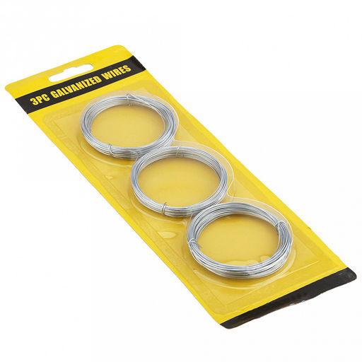 Шнур для подвязки растений, для скрепления проводов, завязывания пакетов и других мелких бытовых нужд 3х10м, металлическая проволока, на картоне (Китай)