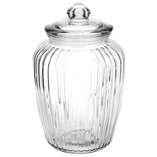 Банка стеклянная прижимная крышка "Дольки" 2,3л, д14,5см, h19,5см, д/горла-9см, д/основания-9см (Китай)