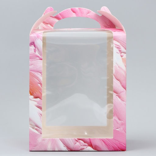 Цена за 5 шт. Коробка под торт, кондитерская упаковка, «Пастель», 15×15×18 см