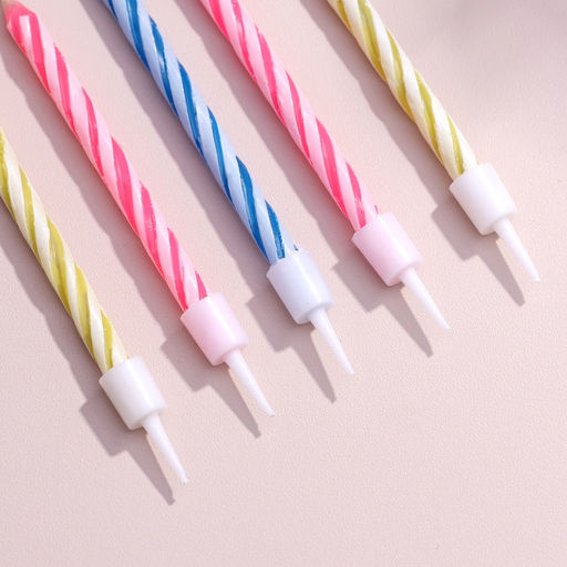 Цена за 8 шт. Свечи для торта Спираль, незадуваемые, 10 шт., 10 подставок - Страна карнавалия фото 4