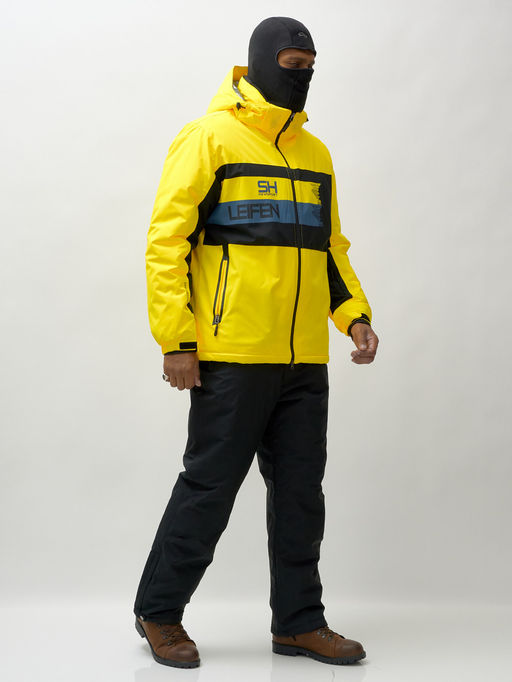 Горнолыжный костюм мужской зимний желтого цвета 370J - Mtforce фото 35