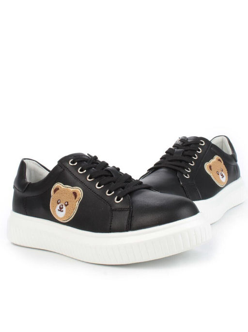 05-SD12-3D BLACK Кроссовки женские (натуральная кожа)