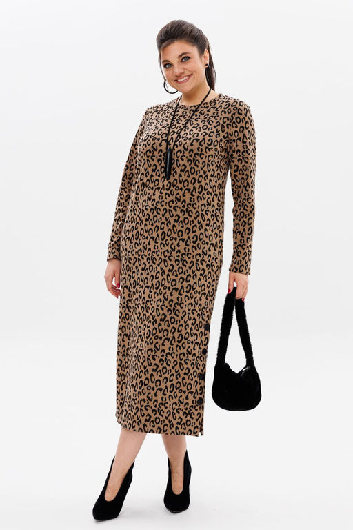 Платье ANELLI 1498 цейлонский леопард  фото 7