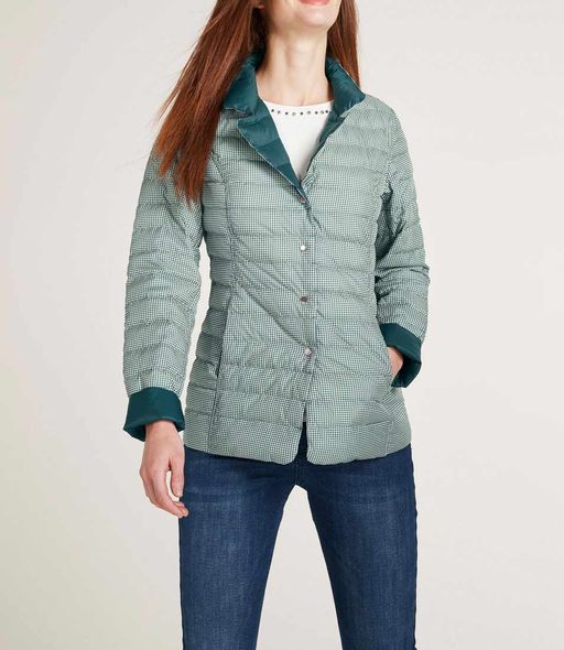 Пуховик двухсторонний, зелено-белый - Ashley brooke фото 3