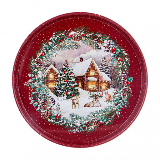 Поднос сервировочный 33*2,1см AGNESS НОВЫЙ ГОД арт. 898-026/130/132/133