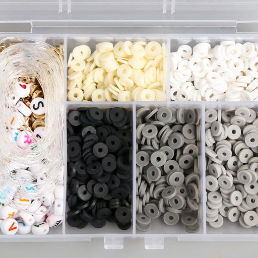 Бусины в шкатулке «Серые», нить 0.8 мм 5 м 12×8.4×2.2 см