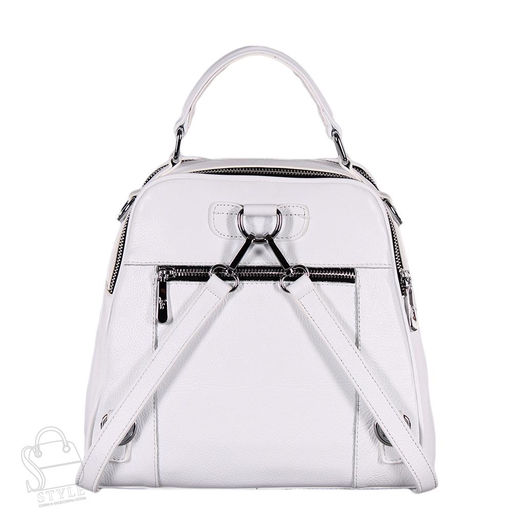 Рюкзак женский кожаный 99451 white Velina Fabbiano-Safenta/30 в Новосибирске