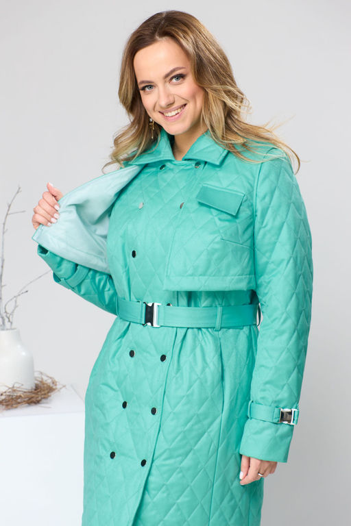 Плащ Romanovich Style 9-2209 бирюза  фото 5