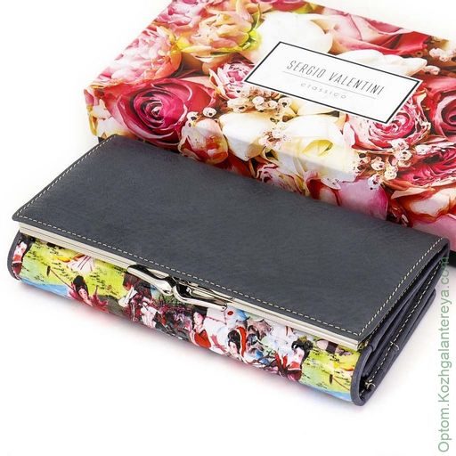 Большой женский кожаный кошелек Sergio Valentini СВ 8138-002 фото 4