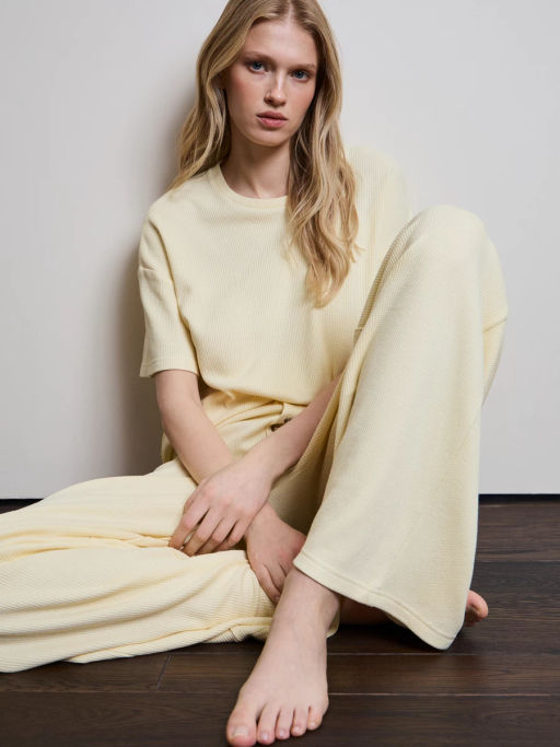 Домашние вафельные брюки из вискозы ZR2603122806-186 / Zarina