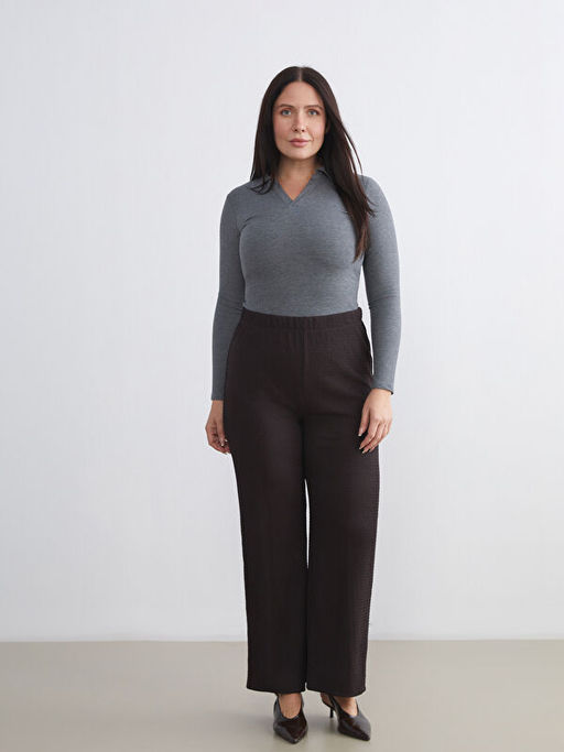 Beli Lastikli Dokulu Kad?n Pantolon