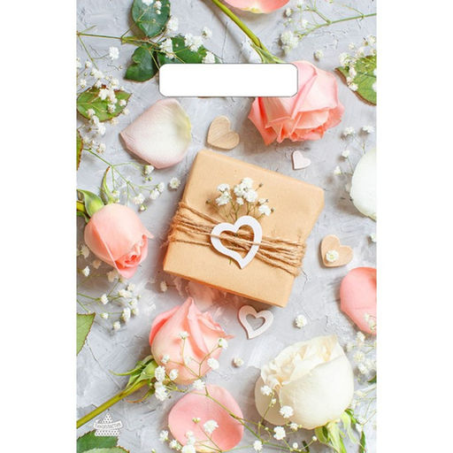 Цена за 100 шт. Пакет «Подарочек», полиэтиленовый, с вырубной ручкой, 20×30 см, 30 мкм