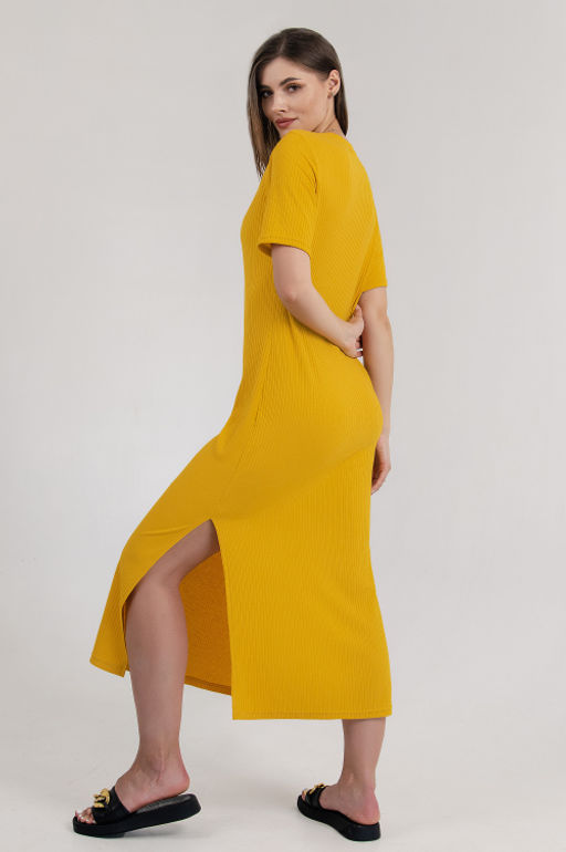 Арт. 8401/3 Платье женское 46-54 (5 шт) Цвет:горчичный - Калинка фото 5