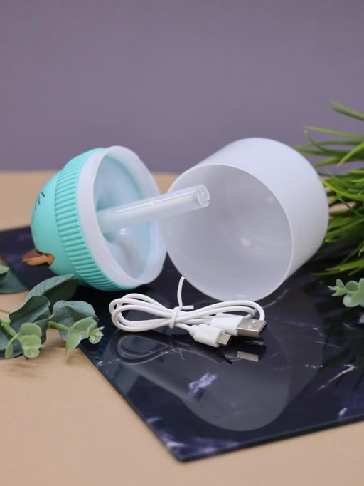 Настольный увлажнитель воздуха - ночник iLikeGift "Cat", green, (портативный, USB)