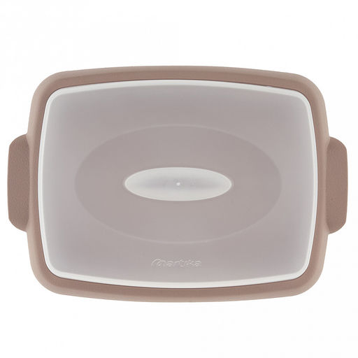 Масленка пластмассовая Таира 17х12х7см, прозрачная крышка, мокко (Россия) - Домашняя мода фото 5