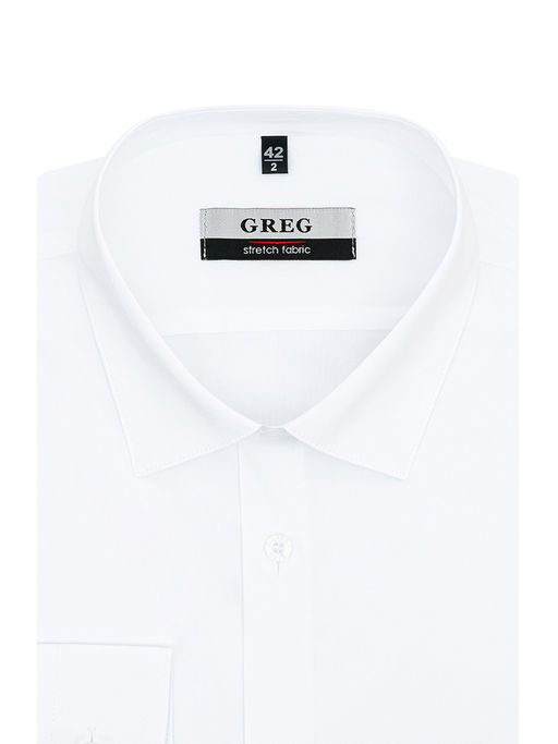 Сорочка мужская длинный рукав GREG 100/237/WH/ZN STRETCH