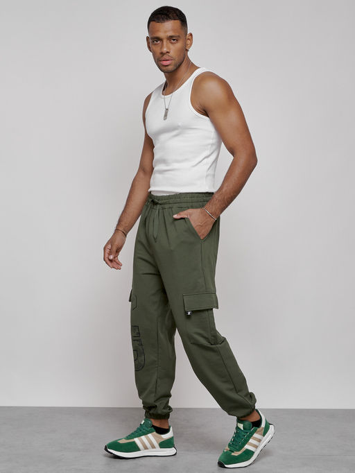 Брюки джоггеры спортивны мужские цвета хаки 12918Kh - Mtforce фото 20
