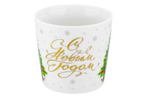 Кружка 380 мл 13*9,7*9 см Праздничная ель с золотом NEW BONE CHINA - Elan gallery фото 6