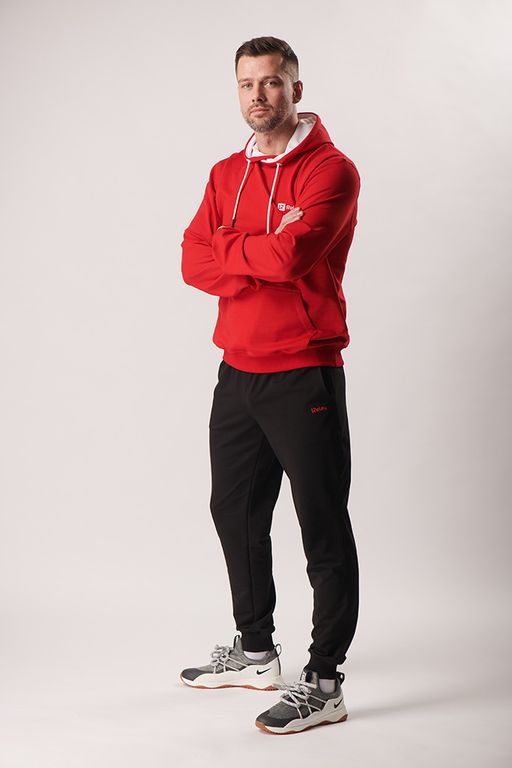 Спортивные брюки М-1241: Чёрный / Красный - Relay фото 2