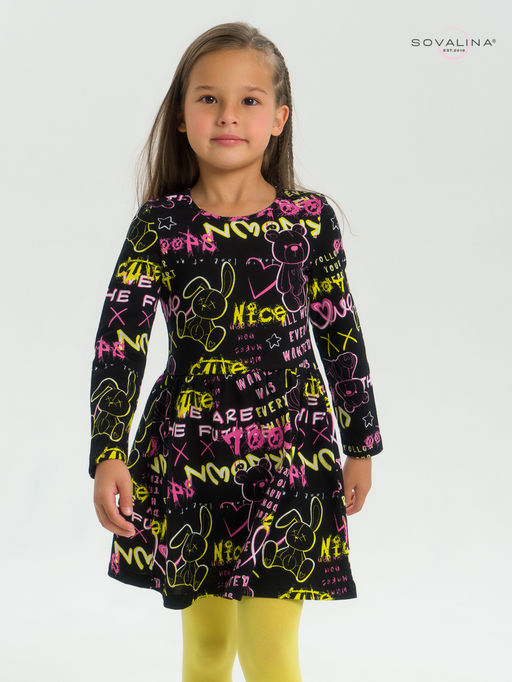 Платье Эля неоновые мишки - Sovalina фото 18