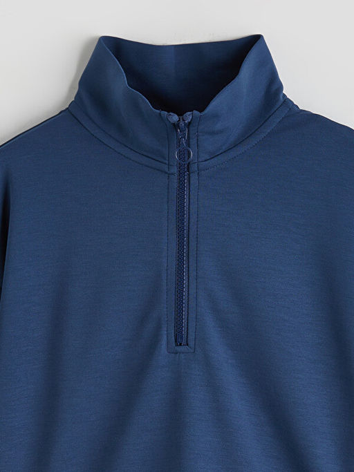 Dik Yaka K?z ?ocuk Soft Touch Sweatshirt