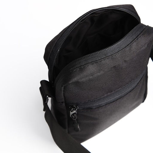 Сумка мужская TEXTURA через плечо, текстиль, цвет чёрный  фото 5