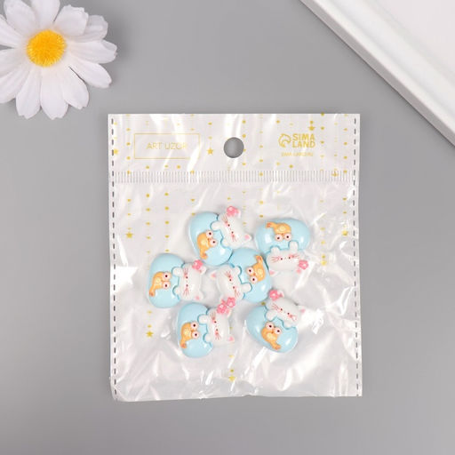 Декор для творчества пластик «Котик в аквариуме», набор 6 шт., 2×2×1 см