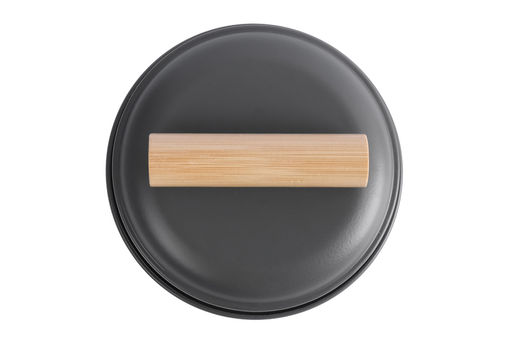 Банка для сыпучих продуктов, 1 л, металл/дерево, графитовая, Local - Anna lafarg фото 4