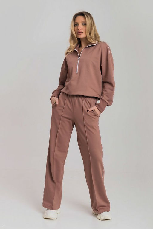 Костюм толстовка и брюки М325349к кофейный