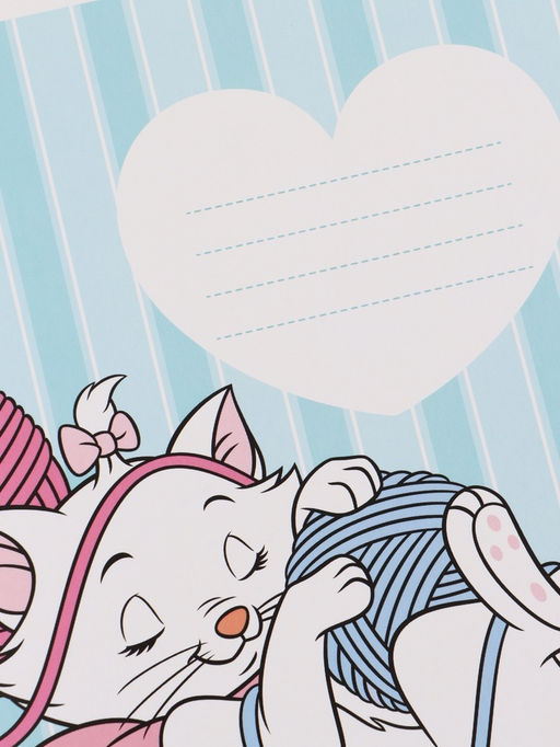 Цена за 20 шт. Тетрадь А5, 12 листов в косую линейку "Кошечка"микс