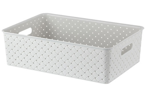 Корзинка с крышкой 7,5 л 35*24,5*10,5 см Береста светло-серая (модель 5221/08) - Elan gallery фото 4