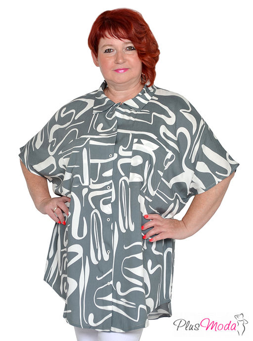 Рубашка Модель №1979 размеры 44-84 - Plusmoda фото 4