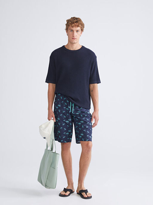 Diz Hizas? Boy Desenli Erkek Deniz ?ortu