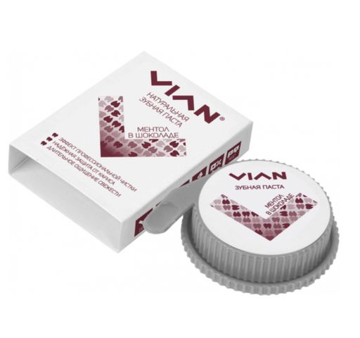 Концентрированная зубная паста "МЕНТОЛ В ШОКОЛАДЕ" (7+) VIAN, 25 г