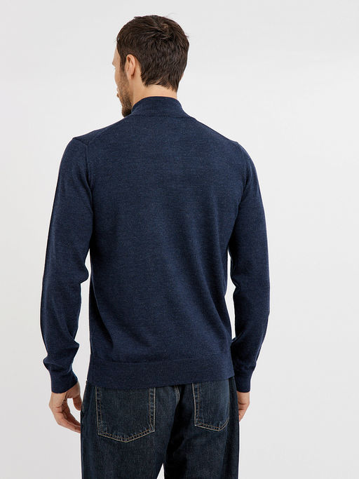 водолазка мужская базовая из шерсти с молнией - Glenfield фото 8