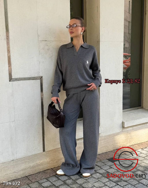 Костюм (свитер поло и брюки палаццо) из кашемира - Bruno фото 2