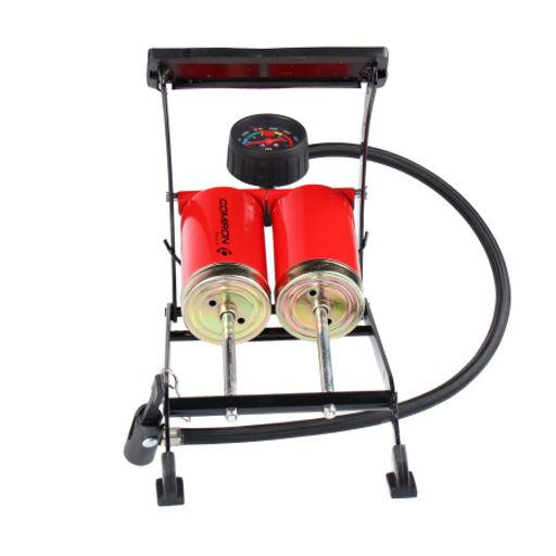 Насос ножной с манометром COMIRON FUJIN 2, стальной корпус, два поршня 55*110мм., вес 1,2 кг. /уп 10/ - Галеонтрейд фото 8