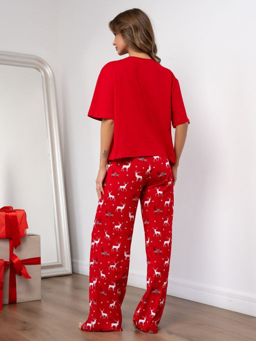 Новогодняя женская пижама с брюками - Binita фото 9